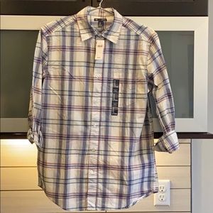 Gap Men’s plaid long sleeve shirt new with tags